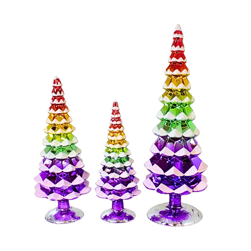 Cody Foster Pastel Rainbow Gradient Trees Set / 3 - - SBKGifts.com