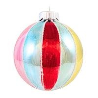 (62315) Christopher Radko Company Striped Ball Ornament, 3.00 Inch, Shiny Brite Vintage Inspired 3Inballsbw