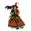 (62318) Karen Didion Whimsy Wendy Sitting Witch, 26.00 Inch, Crow Broom Spider Spooky Ha2620