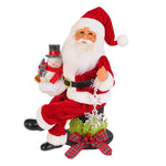 10.50 Inch Top Hat Santa Snowman Snowflakes Bottle Brush Tree Cc1240 (62323)