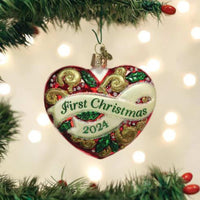 Old World Christmas 2024 First Christmas Heart - - SBKGifts.com