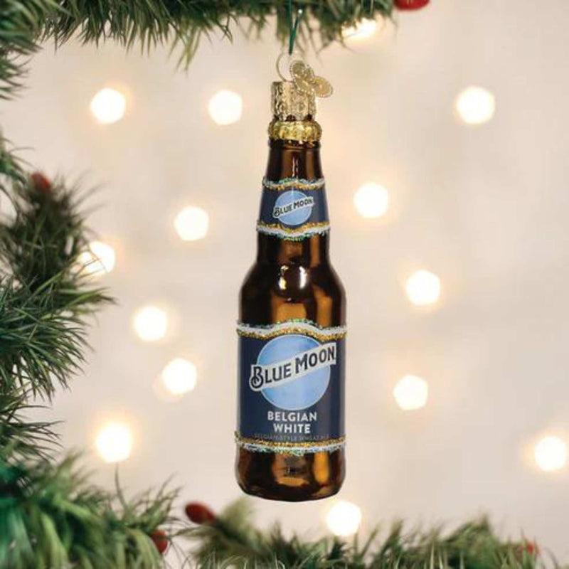 Old World Christmas Blue Moon Longneck Bottle - - SBKGifts.com