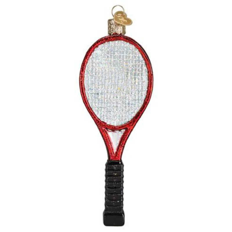 Old World Christmas Red Tennis Racquet - - SBKGifts.com