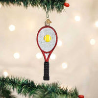 Old World Christmas Red Tennis Racquet - - SBKGifts.com