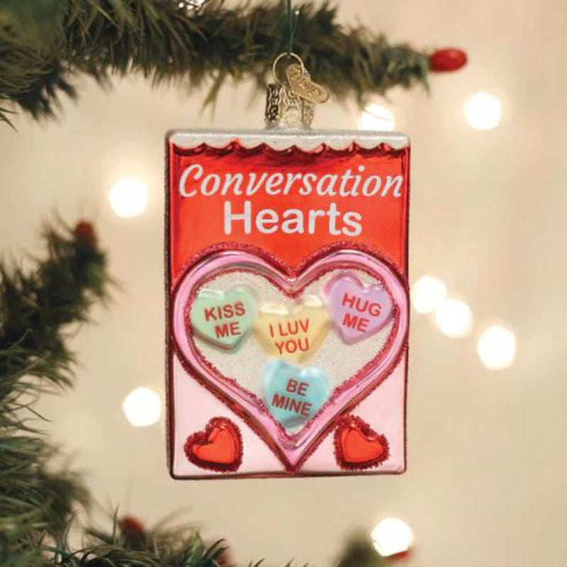 Old World Christmas Box Of Conversation Hearts Candy - - SBKGifts.com