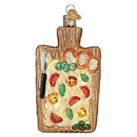 (62341) Old World Christmas Butter Board, 4.50 Inch, Ornament Cutting Board Condiment Salts Edibles 32603