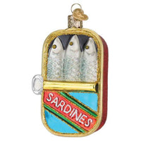 (62343) Old World Christmas Can Of Sardines, 3.75 Inch, Ornament Fish Sandwich Anchovy 32630