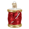 (62346) Old World Christmas Red Spool Of Thread, 2.25 Inch, Ornament Sewing Quilter Fiber 32552