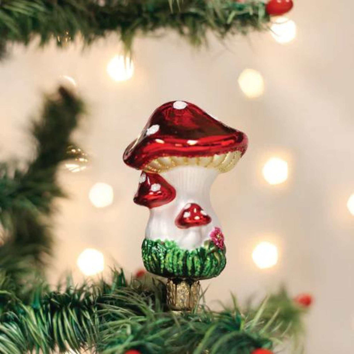 Old World Christmas Clip On Mushroom - - SBKGifts.com