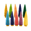 (62376) Cody Foster Multi Colored Bottle Brush Trees, 6.00 Inch, Slender Wood Base Sisal Cd2033m