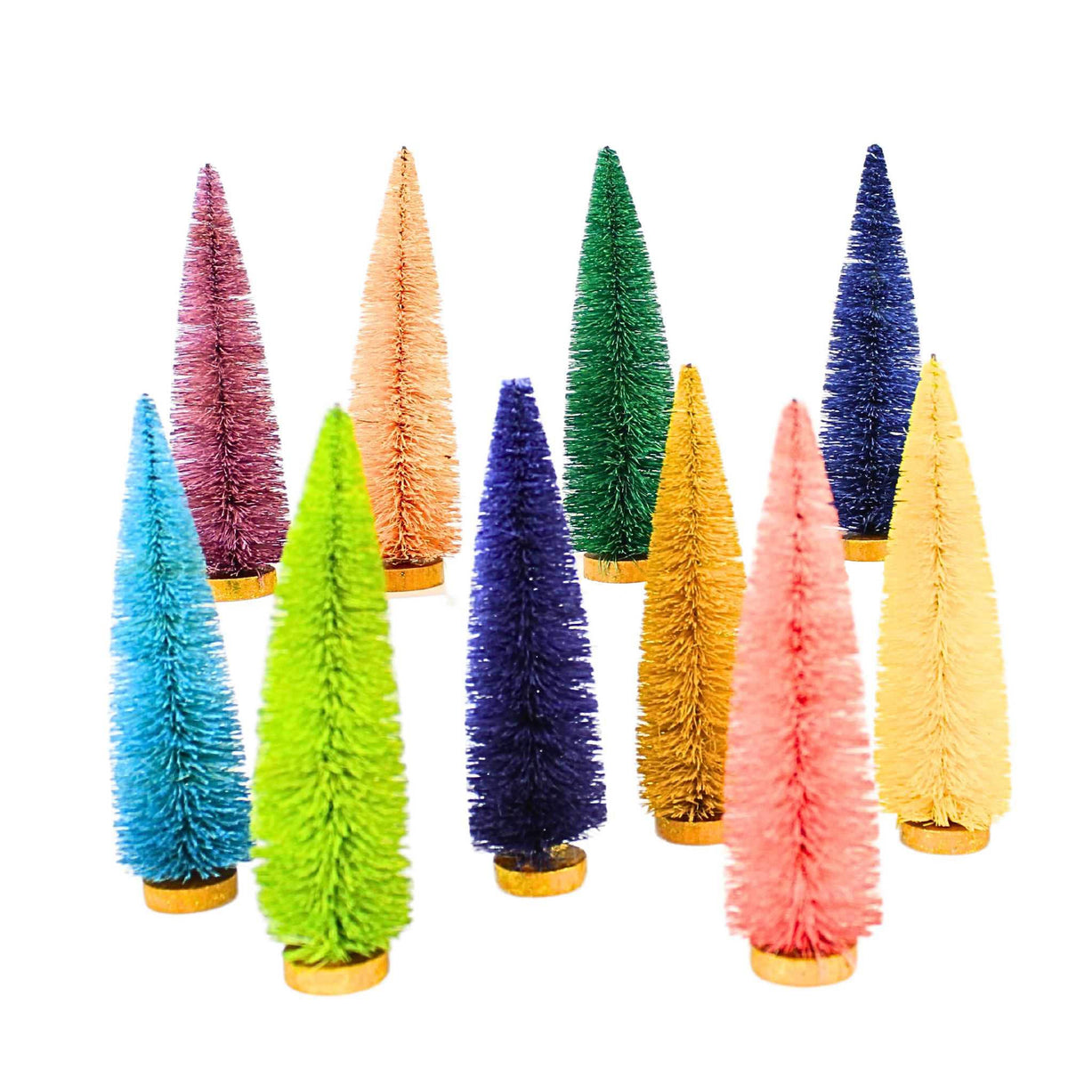 Cody Foster Multi Colored Bottle Brush Trees - - SBKGifts.com