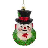 (62377) Cody Foster Jolly Snowman, 4.50 Inch, Wreath Coal Go9113