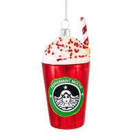 (62391) Cody Foster Peppermint Mocha, 4.00 Inch, Ornament Coffee Whipped Cream Go9094