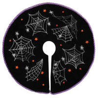 (62395) Old World Christmas Mini Halloween Tree Skirt, 12.00 Inch, Spiders, Web 89835