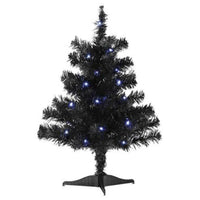 (62396) Old World Christmas Mini Black Tree Pre-Lit, 18.00 Inch, Battery Operated 89861