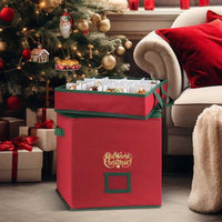 (62399) Old World Christmas Ornament Storage Box, 13.00 Inch, Compartments Dividers 14359