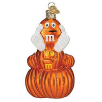 (62423) Old World Christmas M&M's Orange Autumn, 4.00 Inch, Pumpkins Chocolate 32666