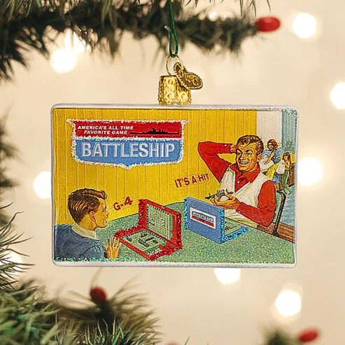 Old World Christmas Battleship - - SBKGifts.com