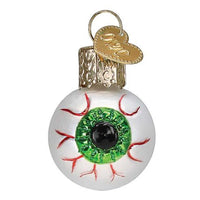 (62443) Old World Christmas Mini Evil Eye, 1.50 Inch, Green Blood Shot 86752