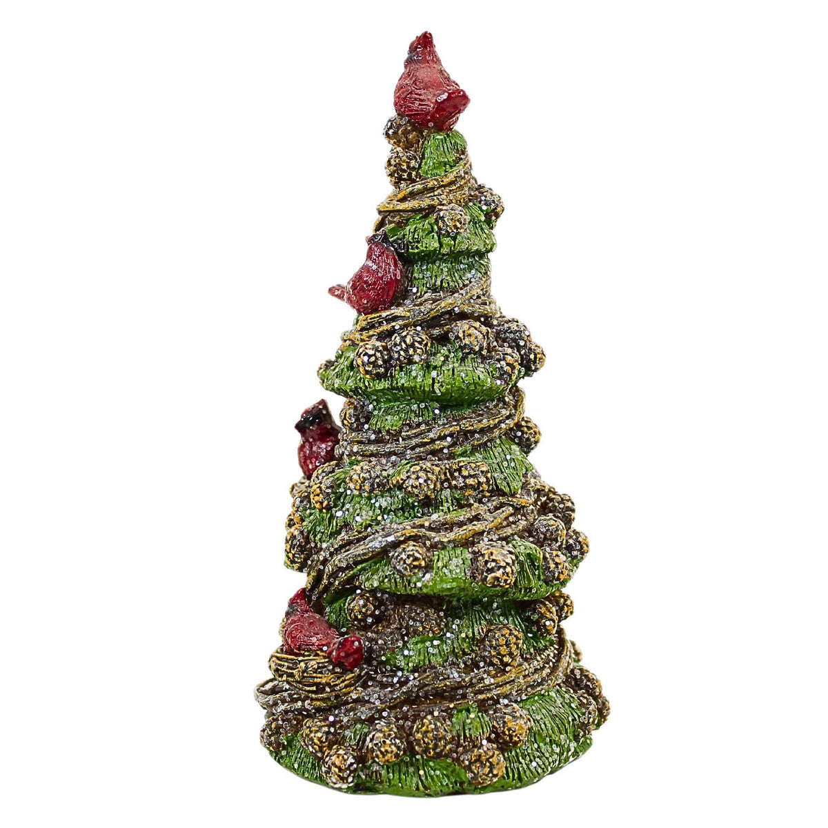 Roman Pinecone Tree W/Cardinal - - SBKGifts.com