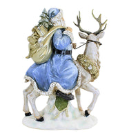 Roman Santa Riding Gray Deer - - SBKGifts.com