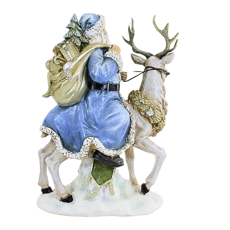 Roman Santa Riding Gray Deer - - SBKGifts.com