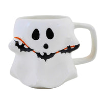 (62517) Tag Halloween Ghost Mug, 4.00 Inch, Bats G18514