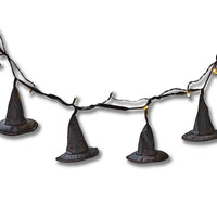 Tag Witch Hat Garland W/Led String Lights - - SBKGifts.com