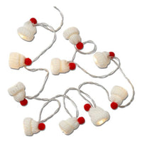 (62528) Tag Knitted Hat String Light Garland, 2.00 Inch, Christmas Timer Battery Operated G14691