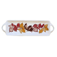 (62530) Tag Bramble Dessert Platter, 1.50 Inch, Colorful Leaves G18728