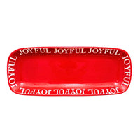 (62533) Tag Joyful Platter, 1.50 Inch, Christmas Entertainment G18760