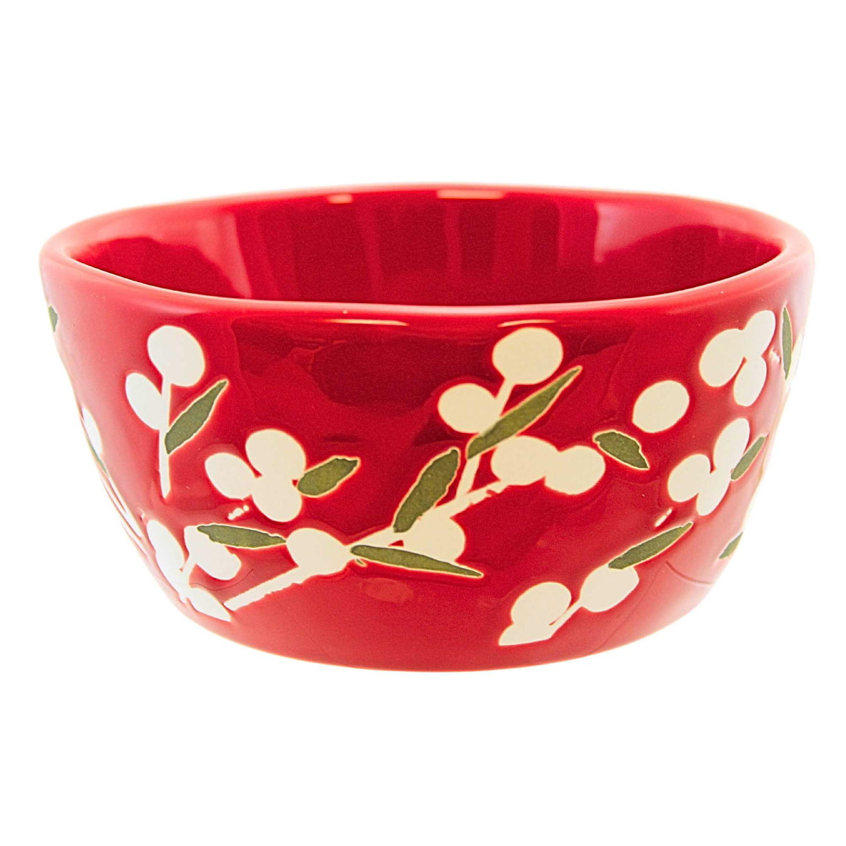 Tag Red Sprig Snack Bowl - - SBKGifts.com