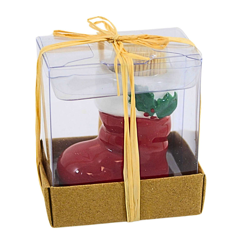 Tag Santa Boot Toothpick Holder Set - - SBKGifts.com