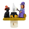 (62552) Roman Halloween Campfire Nightlight, 4.25 Inch, Witch Black Cat Electric 160373