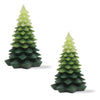 (62565) Tag Chunky Leaf Tree Candle Set, 5.00 Inch, Green Shades Wax 610038