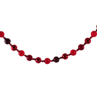 (62598) Cody Foster Red Hue Garland, 74.00 Inch, Shiny Matte Transparent Cd1377r