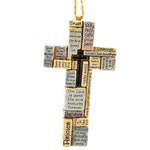 4.00 Inch Crossword Ornament Cross Encouragement Inspiration 48560 (62602)