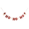 (62624) Transpac Ho Ho Ho Banner, 42.00 Inch, Snowflake Santa Tc00172