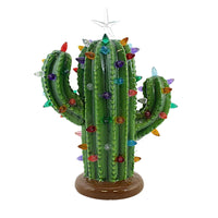 Roman Lighted Ceramic Cactus - - SBKGifts.com