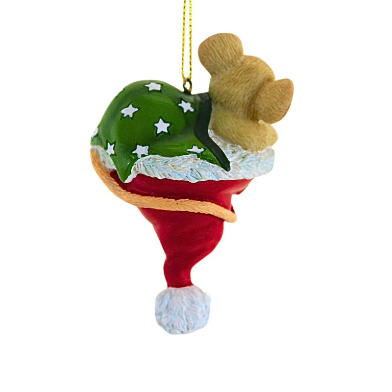 Charming Tails Mouse Sleeping In Hat Ornament - - SBKGifts.com