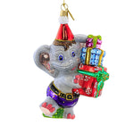 5.50 Inch Little Elephant With Christmas Gift First Christmas Baby Child Hf976 (62661)