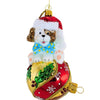 (62667) Huras Family Pup'n'bauble, 6.25 Inch, Santa Dog First Ornament Hf982