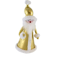 (62669) De Carlini Italian Ornaments Gold Santa, 6.25 Inch, St Nick Stars Italian Bn442agold