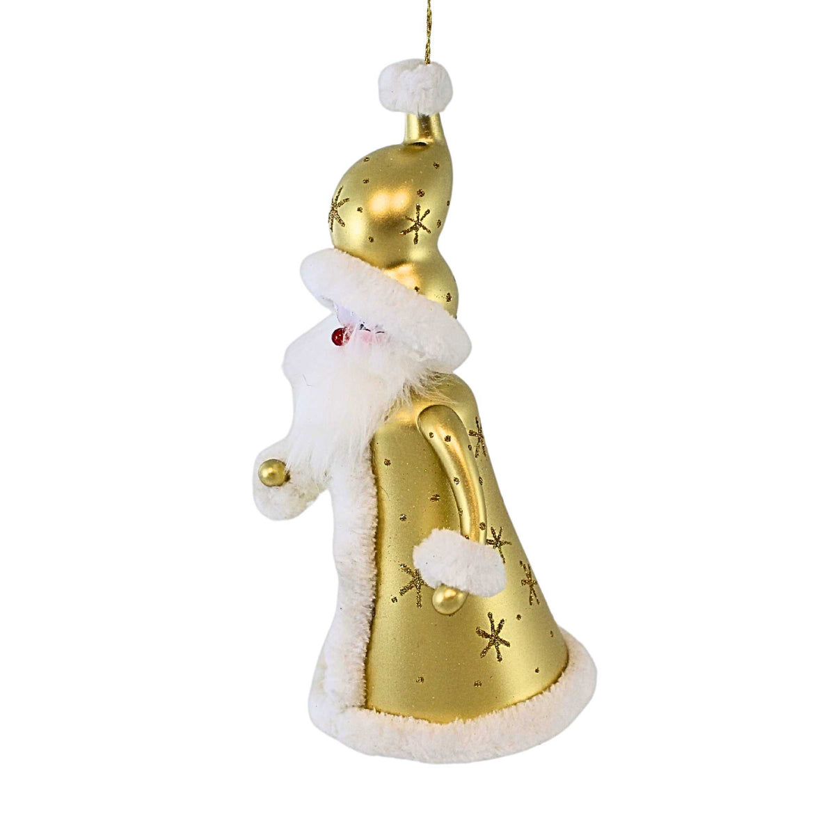 De Carlini Italian Ornaments Gold Santa - - SBKGifts.com