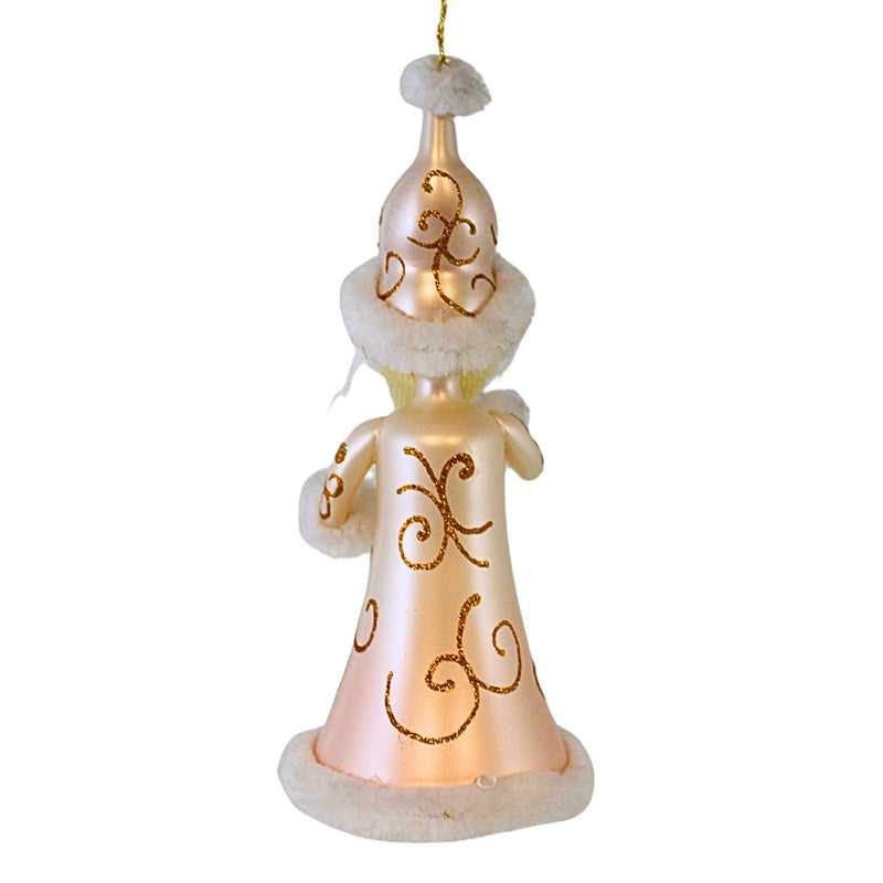 De Carlini Italian Ornaments Rose Gold Luxe Santa - - SBKGifts.com