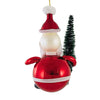 De Carlini Italian Ornaments Jolly Nick With Green Tree - - SBKGifts.com