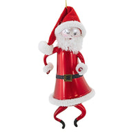 (62684) De Carlini Italian Ornaments Dance A Lil' Jig Santa, 7.00 Inch, Happy Christmas Italian Bn439wf