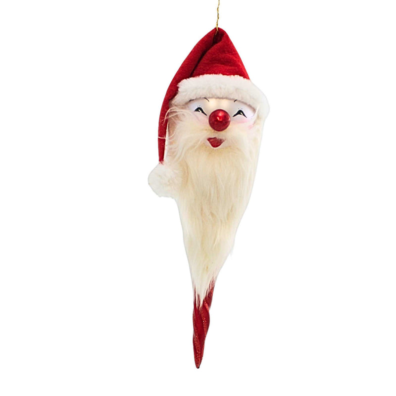 De Carlini Italian Ornaments 10.00In Santa Cherry Icicle, Glass, Ornament Italian Beard Italy Bn426chwf (62695)