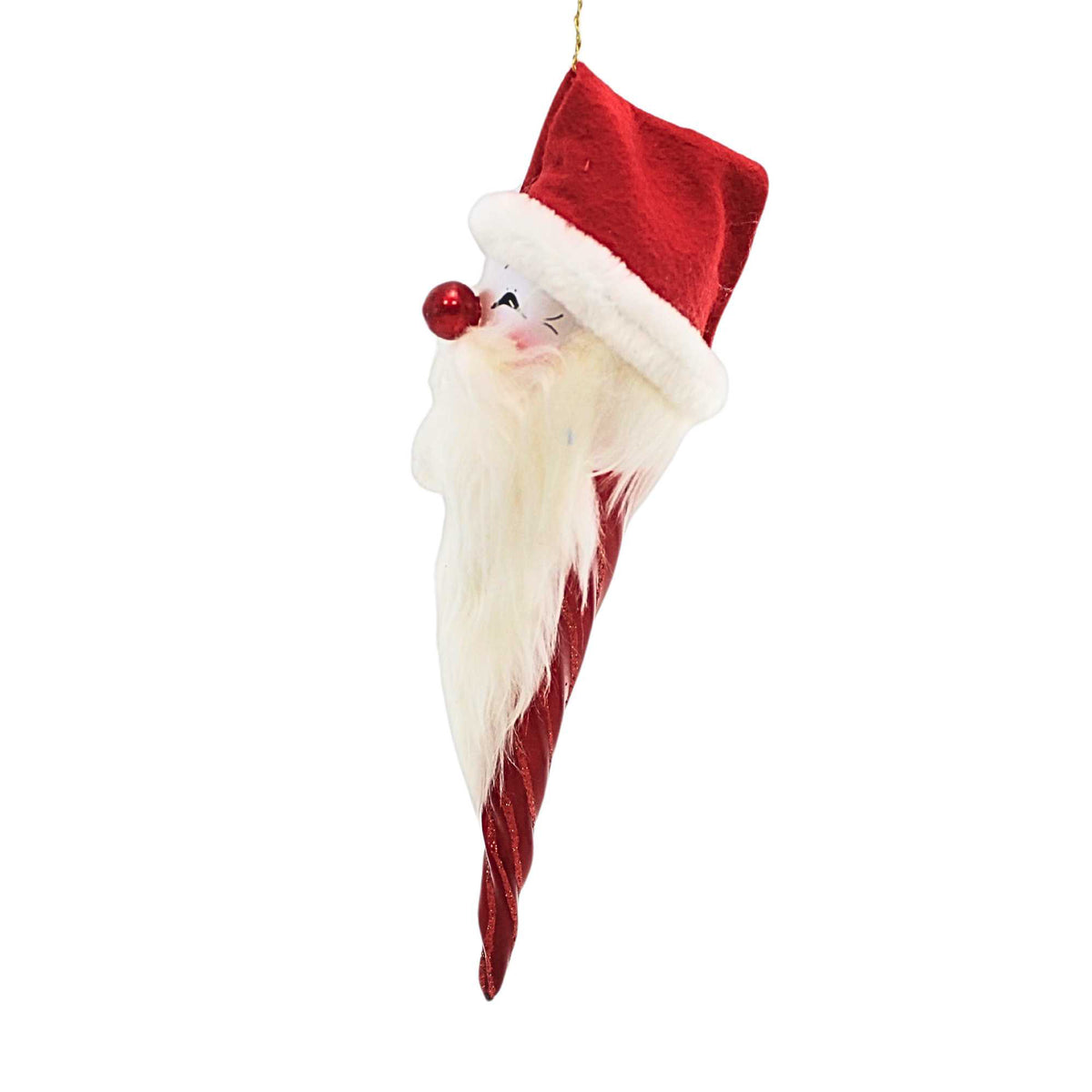 De Carlini Italian Ornaments Santa Cherry Icicle - - SBKGifts.com