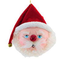 De Carlini Italian Ornaments Mr. & Mrs. Claus Heads - - SBKGifts.com